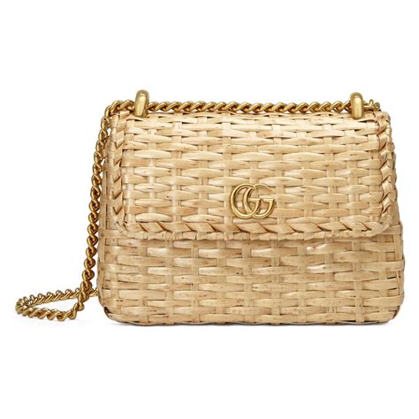 gucci wicker basket bag|authentic gucci shoulder bag.